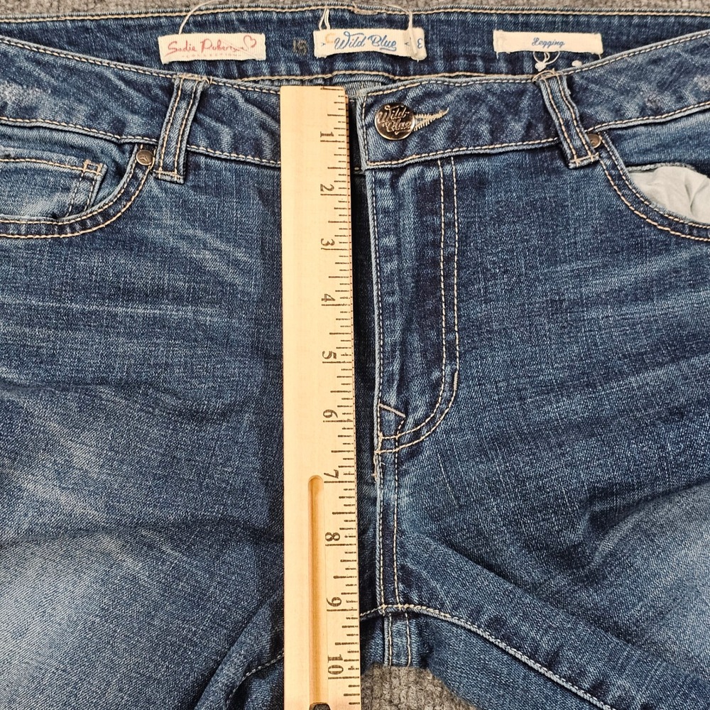 Wild Blue Sadie Robertson Distressed Skinny Legging Jeans Women 13 Medium Wash - Picture 14 of 14